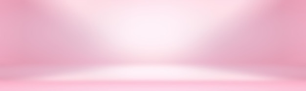 Fundo de sala de estúdio rosa claro liso e vazio abstrato Use como montagem para modelo de banner de exibição de produto