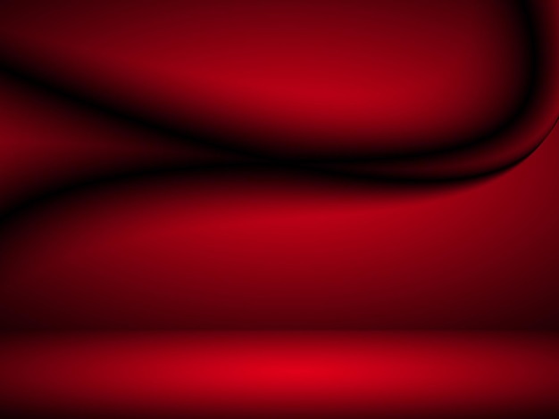 Fundo de sala de estúdio vermelho suave abstrato usado para modelo de banner de exibição de produto