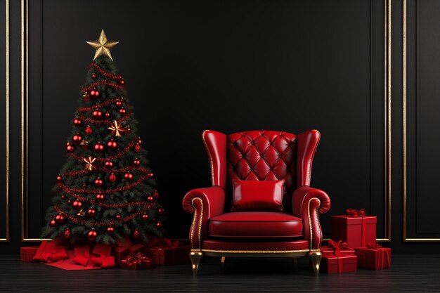 Fundo de salão com decoração de Natal