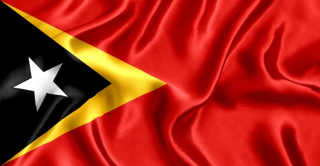 Fundo de seda com bandeira de Timor Leste