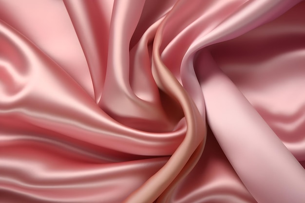 Fundo de seda rosa seda brilhante ou cetim ondulado fundo de tecido de nylon para casamento