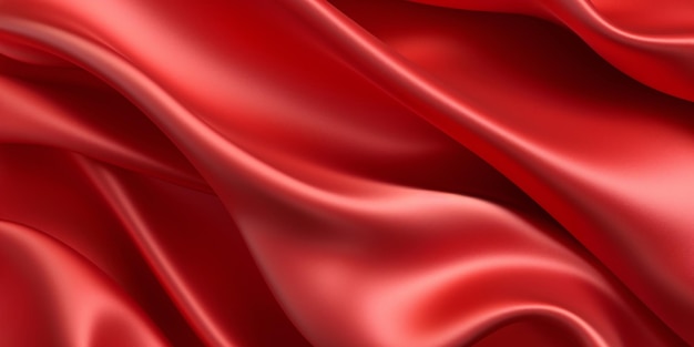 Fundo de seda vermelha fluindo pano vermelho renderização 3D