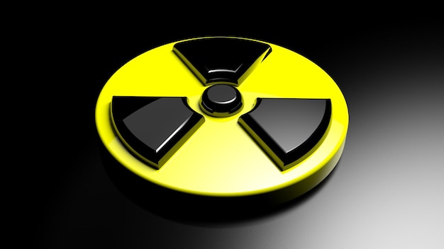 Foto fundo de sinal de aviso nuclear