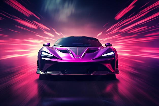 fundo de supercarro rosa e roxo irreconhecível