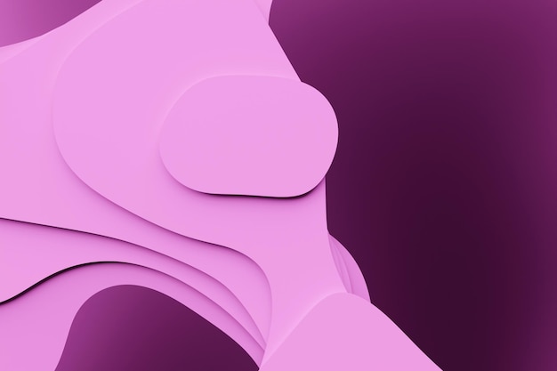 Fundo de superfície abstrato com várias linhas rosa renderização em 3d