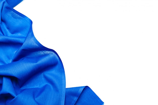 Foto fundo de tecido de seda azul
