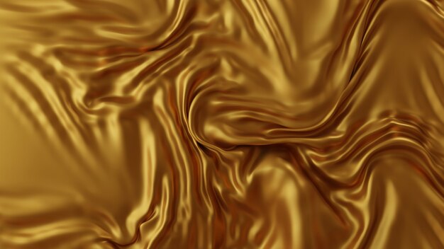 Fundo de tecido dourado de luxo 3d render