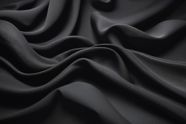 fundo de tecido preto abstrato com espaço de cópia renderização 3D