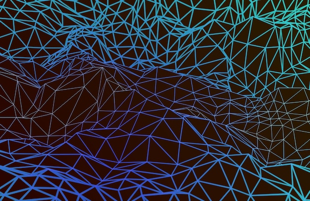 Fundo de tecnologia de superfície 3D poligonal futurista abstrata