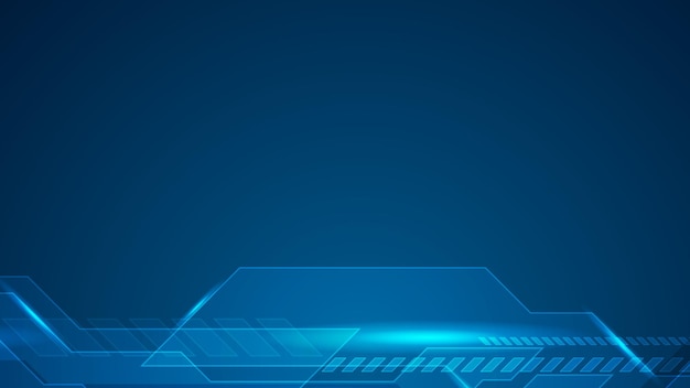 Fundo de tecnologia futurista moderna azul 1