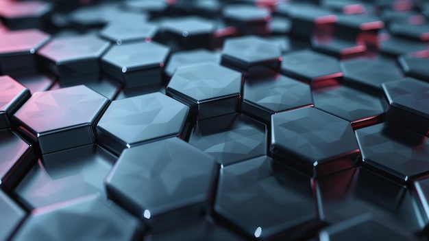 Fundo de tecnologia hexagonal abstrato