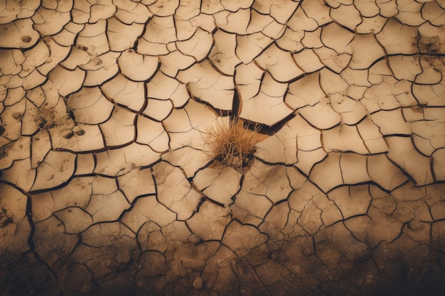 Fundo de terra seca e rachada Aquecimento global e mudanças climáticas