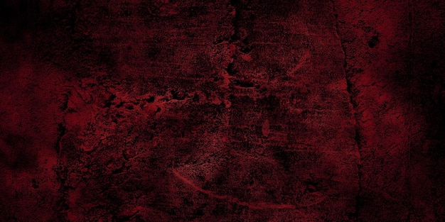 Fundo de terror vermelho e preto. Concreto de textura grunge vermelho escuro