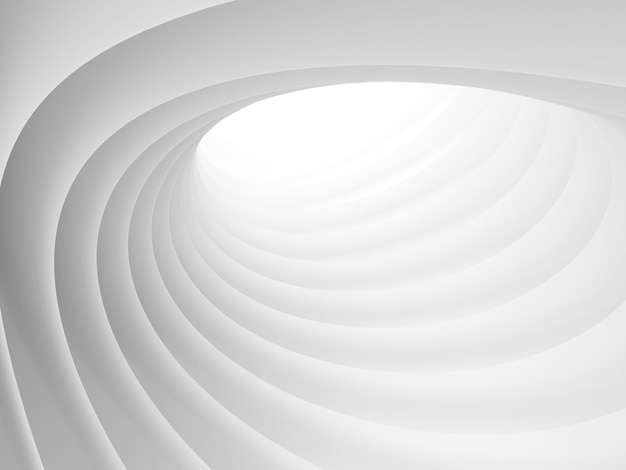 Fundo de textura abstrata de curva tridimensional branca