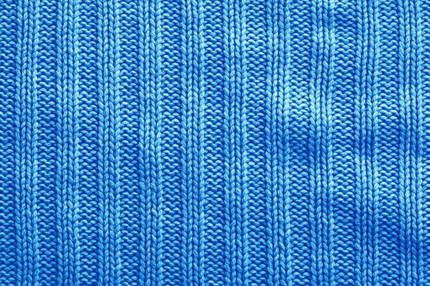 Foto fundo de textura de algodão tricô azul