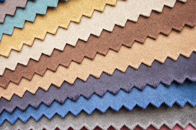 Fundo de textura de amostras de cores de tecido