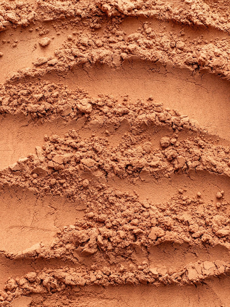 Foto fundo de textura de canela moída vista superior