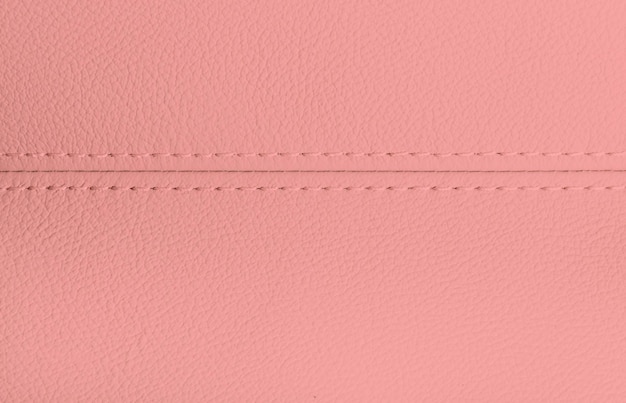 Fundo de textura de couro para design ilustração rosa claro Cor de textura couro artificial com costura