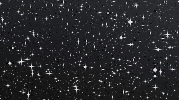 Foto fundo de textura de estrelas preto e branco