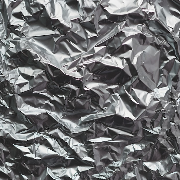 Foto fundo de textura de folha de alumínio amassado