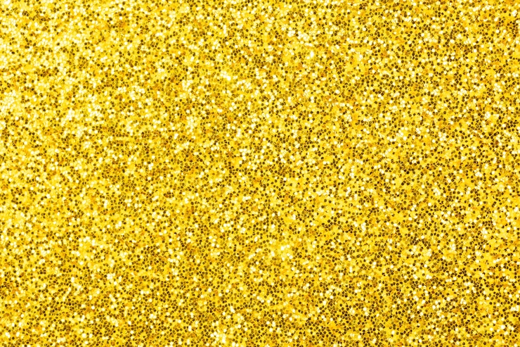 Foto fundo de textura de glitter amarelo, lixa de superfície detalhada, foto do conceito de efeitos brilhantes e brilhantes