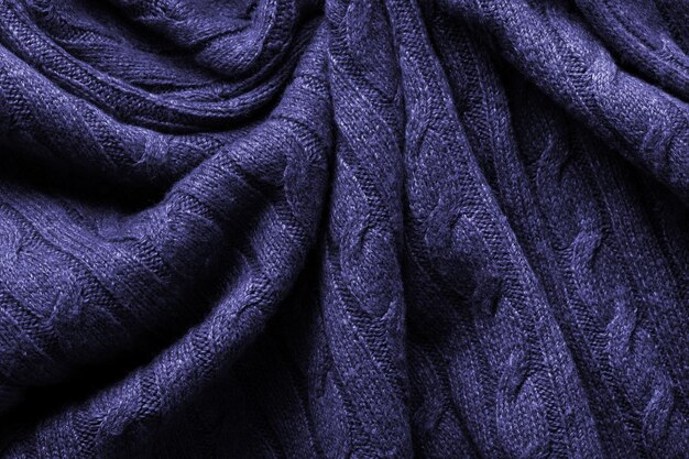 Fundo de textura de lã de tricô cinza feito à mão