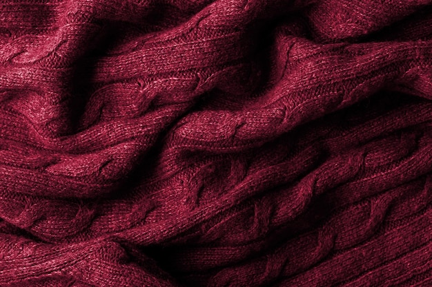 Fundo de textura de lã de tricô lilás feito à mão