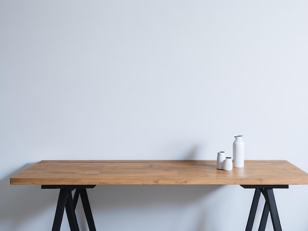 Fundo de textura de mesa de madeira branca em branco usado para exibição de produtos e apresentação de produtos