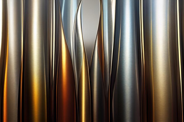 Fundo de textura de metal futurista Aço inoxidável cromo cromo prata alumínio ouro ouro azul neon elementos