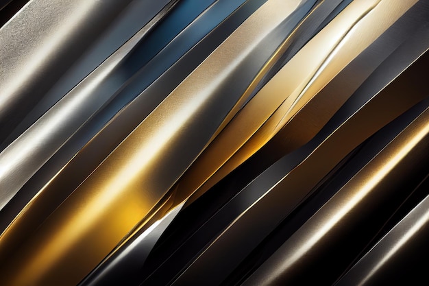 Fundo de textura de metal futurista Aço inoxidável cromo cromo prata alumínio ouro ouro azul neon elementos