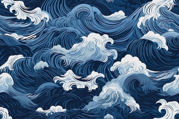 Fundo de textura de padrão de ondas do mar