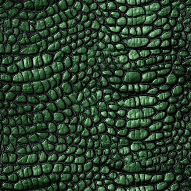 Fundo de textura de padrão uniforme de pele de crocodilo verde