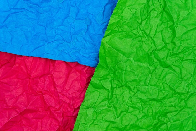 Fundo de textura de papel amassado multicolorido Superfície de papel enrugada para projetos