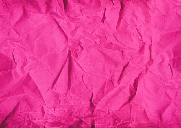 Fundo de textura de papel amassado rosa