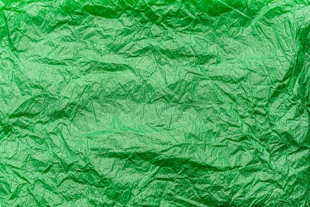 Fundo de textura de papel amassado verde