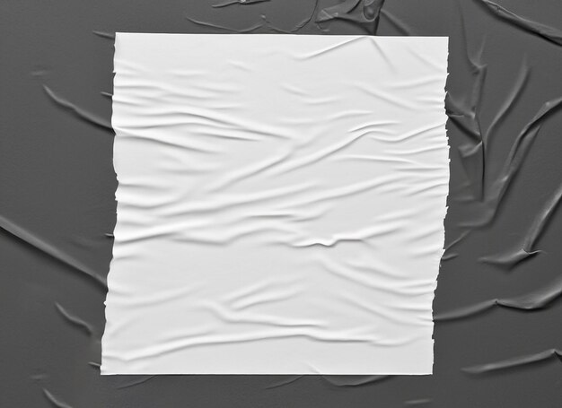 Foto fundo de textura de papel branco amassado e amassado em branco