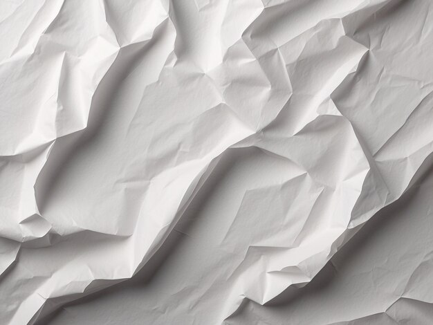 Fundo de textura de papel branco enrugado
