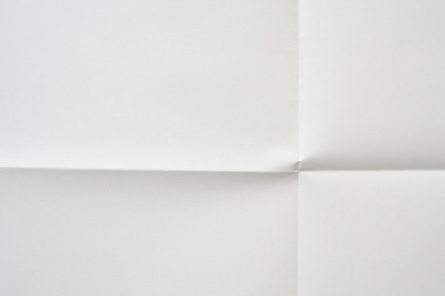 Fundo de textura de papel dobrado e enrugado branco