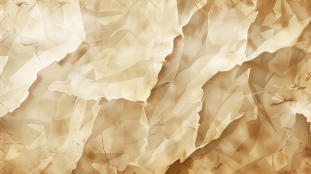 Fundo de textura de papel kraft castanho ou cartão Padrão abstrato de folhas de papel antigo pergaminho ou papiro Ilustração realista moderna