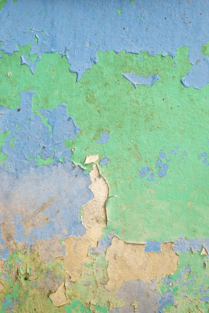 Foto fundo de textura de parede suja velho azul e verde