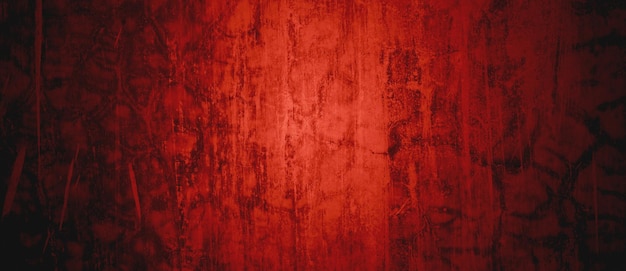 Fundo de textura de parede vermelho escuro Fundo de Halloween assustador Fundo de grunge vermelho e preto com arranhões