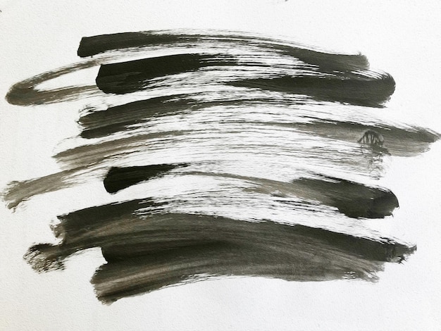 Foto fundo de textura de pincel de pintura aquarela preto e branco