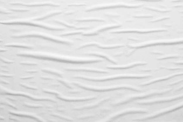 Fundo de textura de pôster de papel branco amassado e amassado em branco