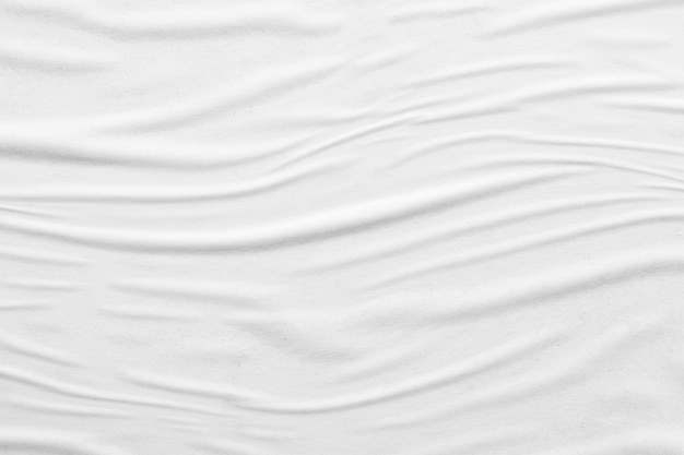 Fundo de textura de pôster de papel branco amassado e amassado em branco