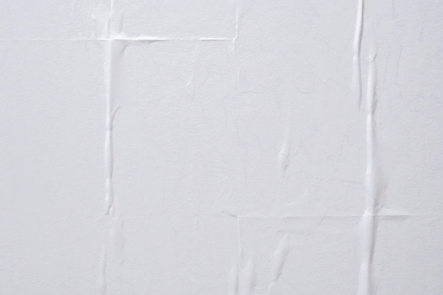 Foto fundo de textura de pôster de papel branco amassado e amassado