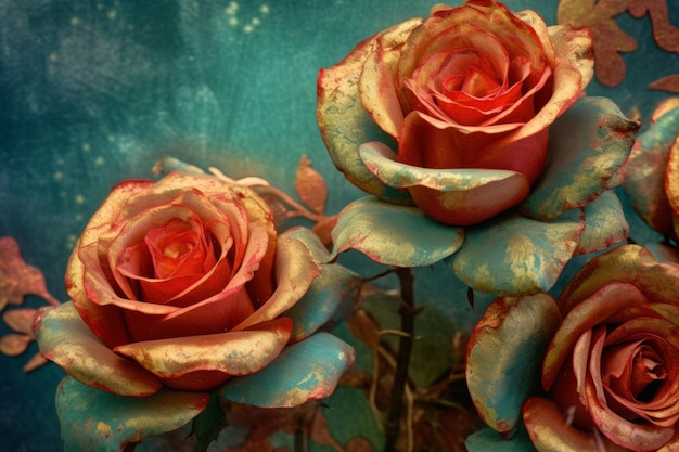 Foto fundo de textura de rosas corajosas