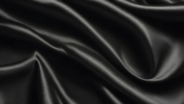 Fundo de textura de tecido de seda preta