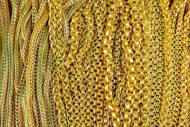 Fundo de textura lindo colar de ouro