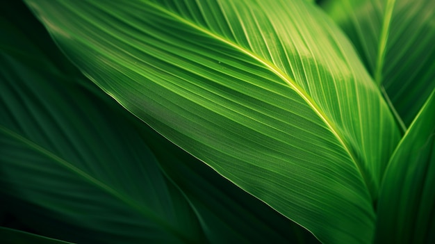 Foto fundo de textura listrada de folhas verdes