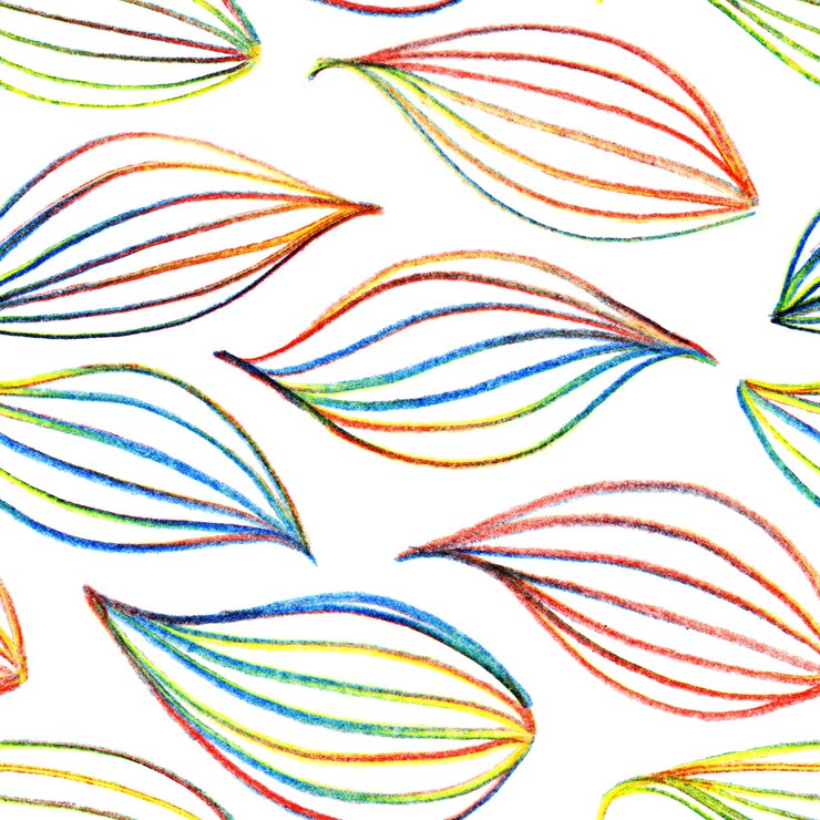 Foto fundo de textura padrão sem costura de folha de arco-íris colorido